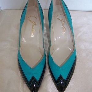GAROLINI PUMPS BLACK AND BLUE
